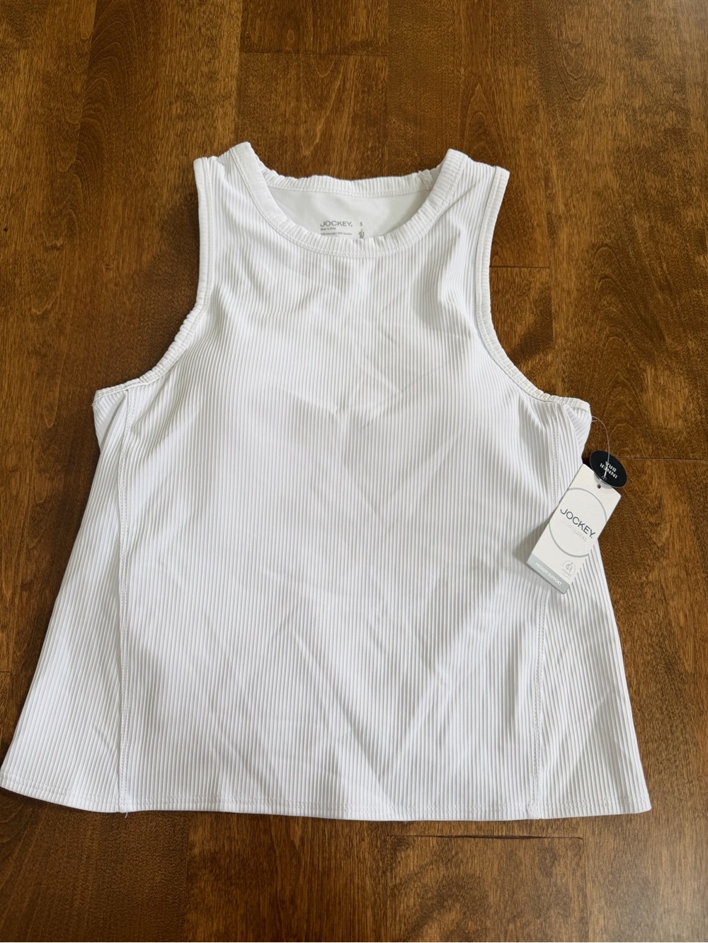 Jockey White Ribbed Tank Top - Women's Sleeveless Knit